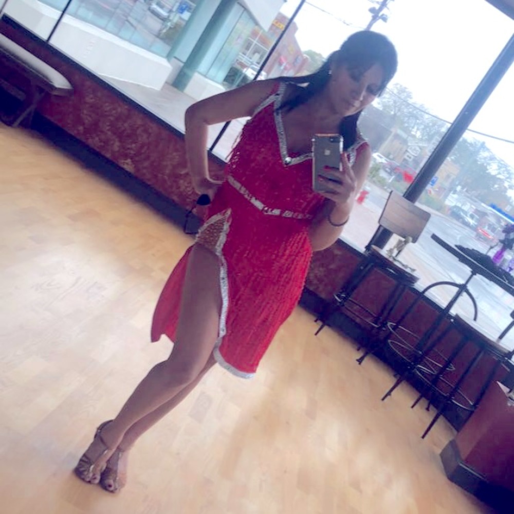Stunning ballroom dress red